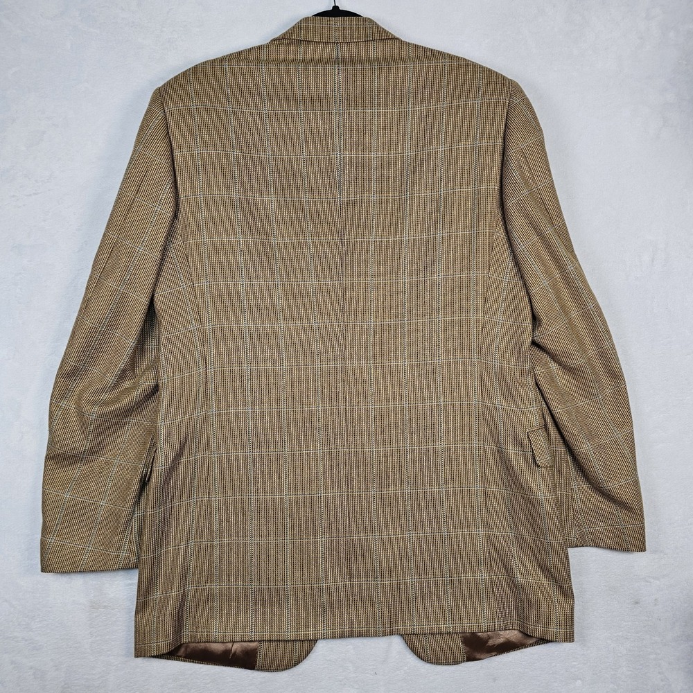 Zanieri Blazer Sport Coat 40L Lanificio Campore 3 Roll 2 Plaid Silk Wool Italy - Picture 12 of 14